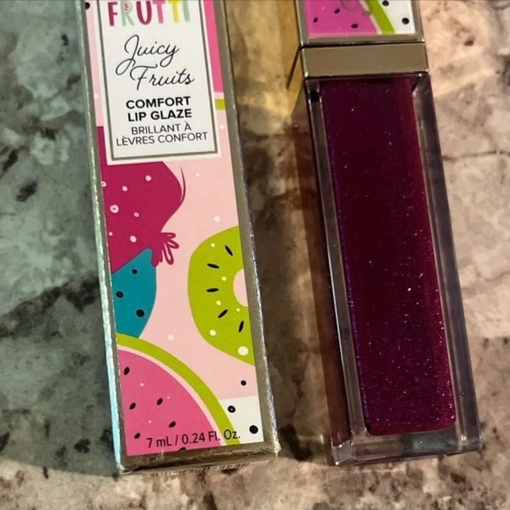 Too Faced Juicy Fruits Lip Gloss‎ Glaze “Plum Crazy!” 7ml/0.24 oz NEW With Box